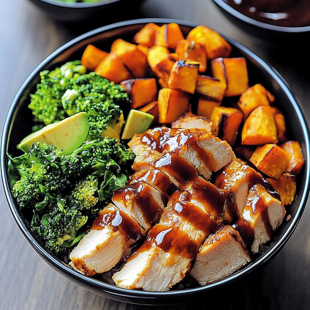 BBQ Chicken and Sweet Potato Bowls