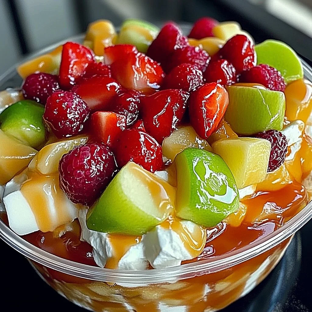Caramel Cheesecake Fruit Salad