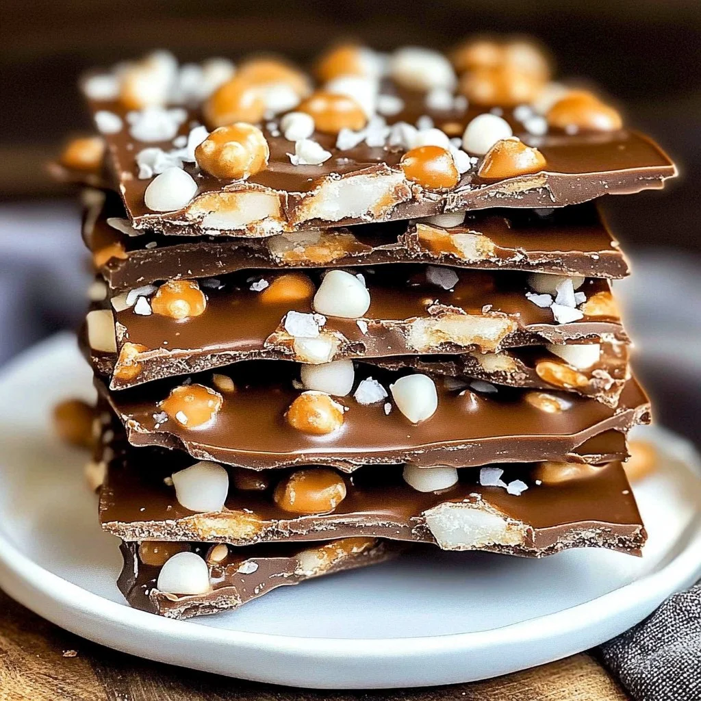 Chocolate Caramel Pretzel Bark
