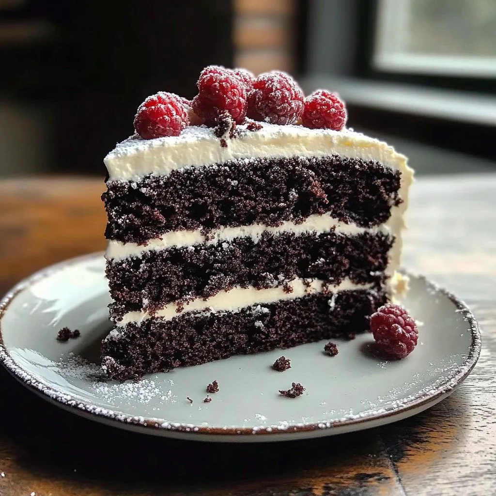 Elegant Black Velvet Cake