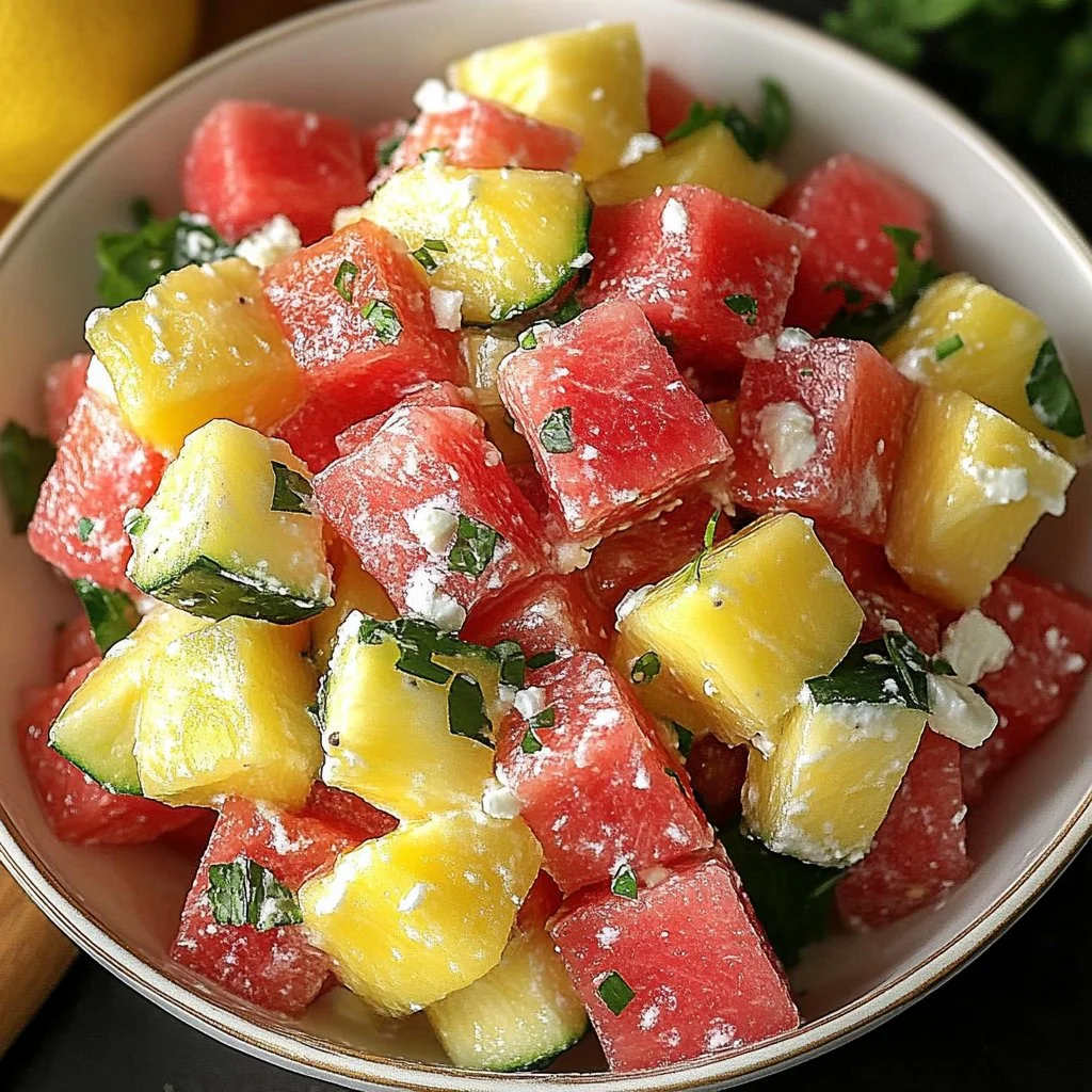 Fruit Salad with Lemon Jalapeno Dressing