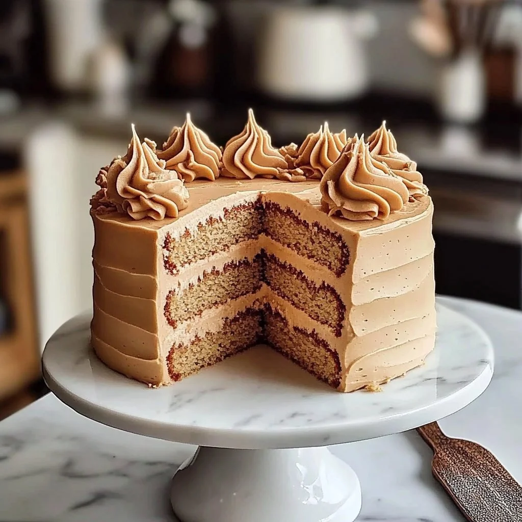Irresistible Caramel Coffee Buttercream Cake