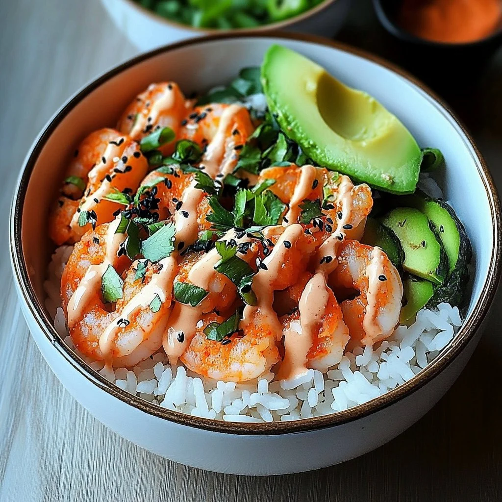 Shrimp Rice Bowl with Spicy Mayo