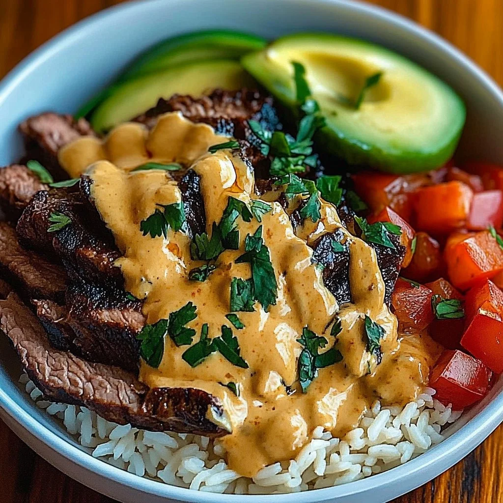 Steak Cheese Rice Bowl