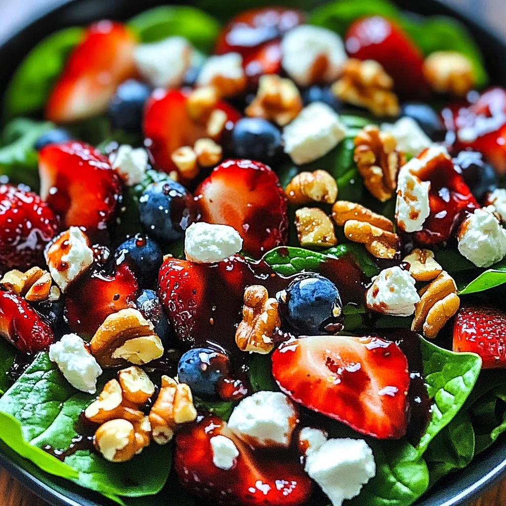 Strawberry Blueberry Spinach Salad