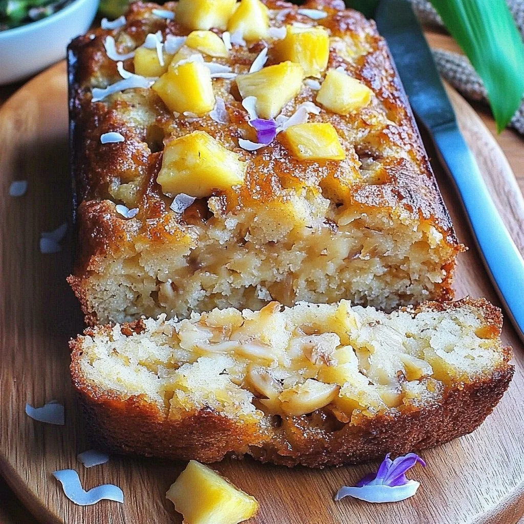 Tropical Banana Pineapple Coconut Bread