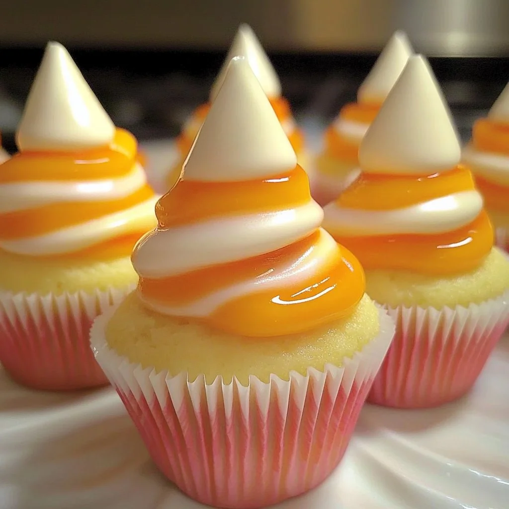 Candy Corn Hi-Hat Cupcakes