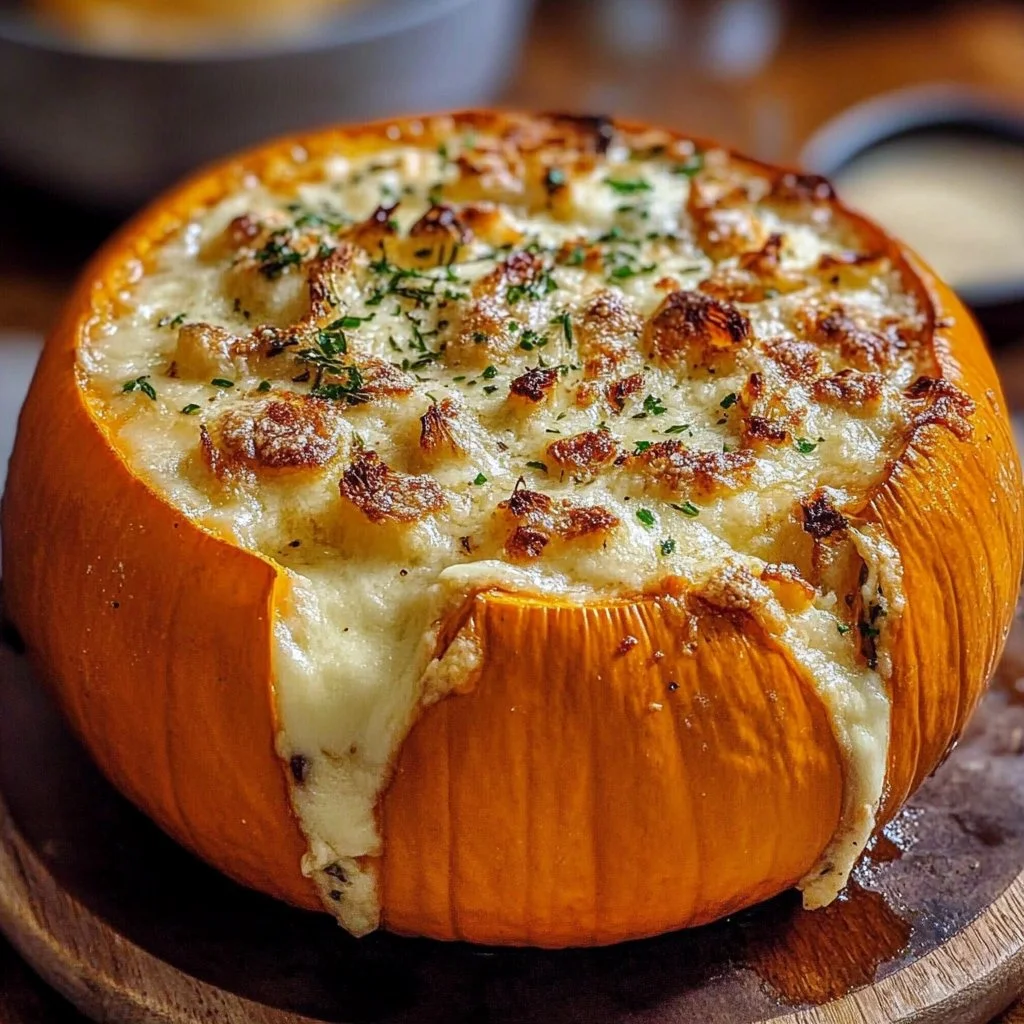 Cheese-Stuffed Pumpkin