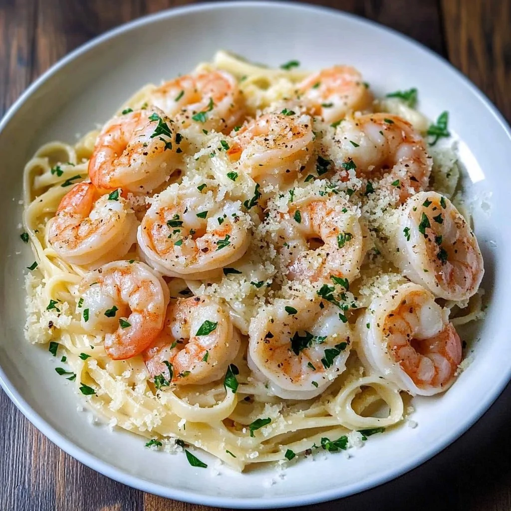 Coconut Shrimp Alfredo