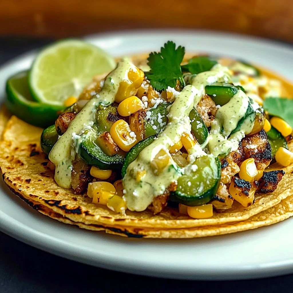 Grilled Zucchini and Corn Tacos
