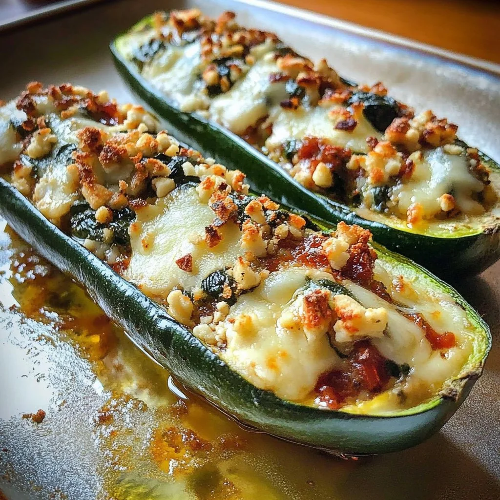 Mediterranean Stuffed Zucchini Boats