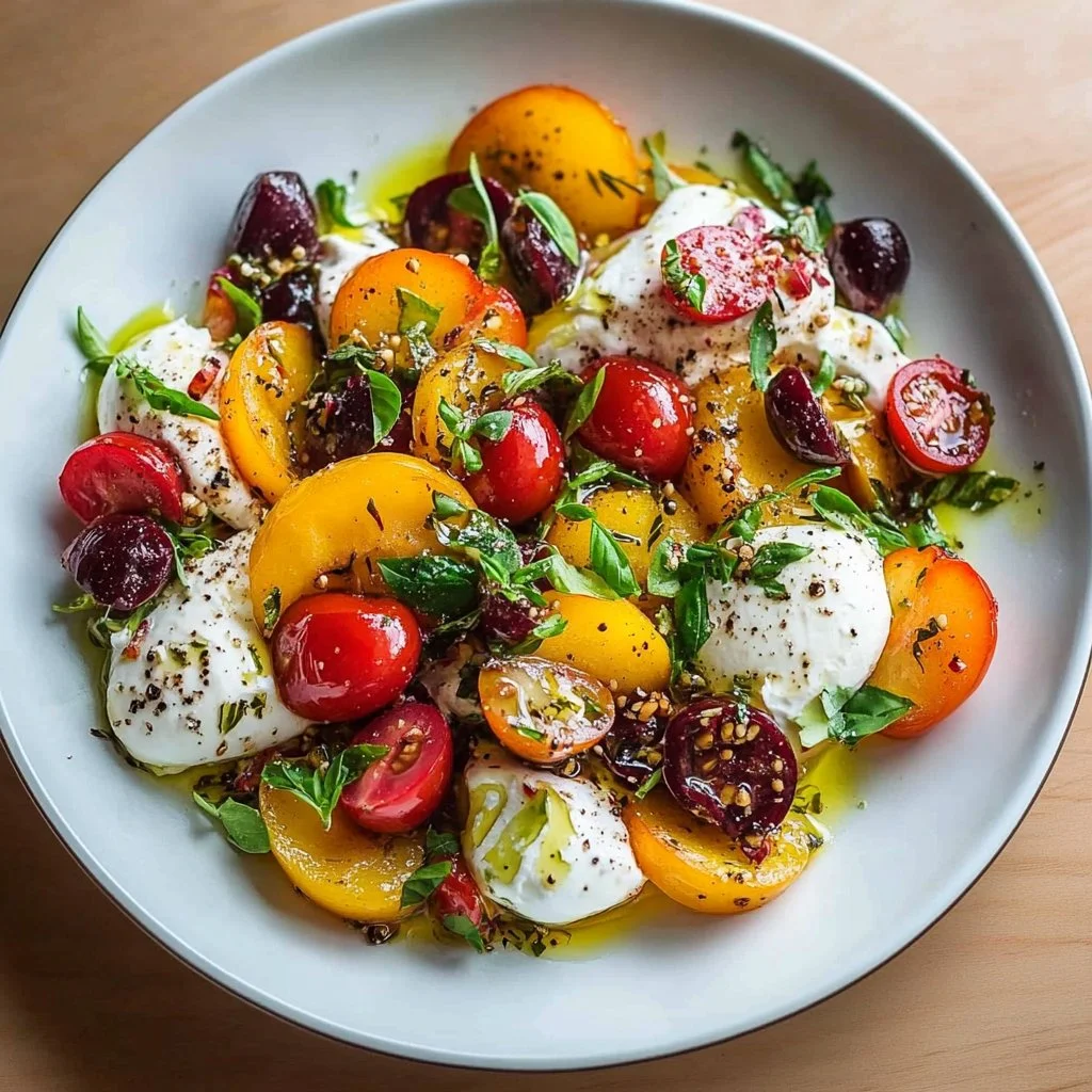 Peach and Burrata Salad