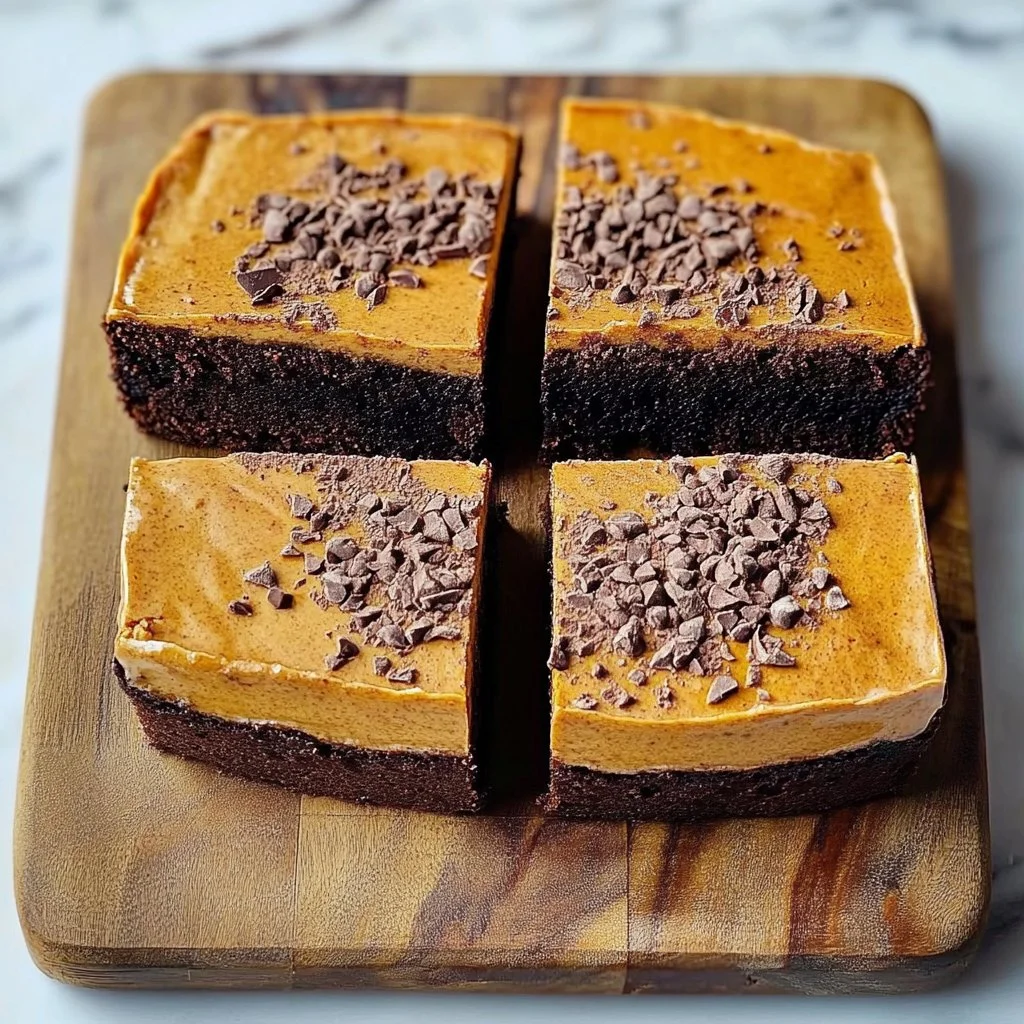 Pumpkin Cheesecake Brownies
