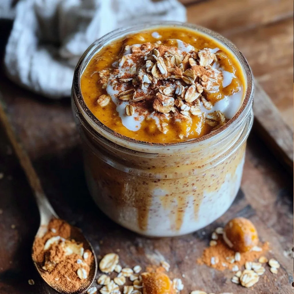Pumpkin Cheesecake Overnight Oats