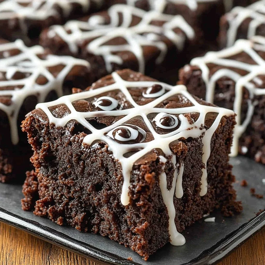 Spiderweb Brownies