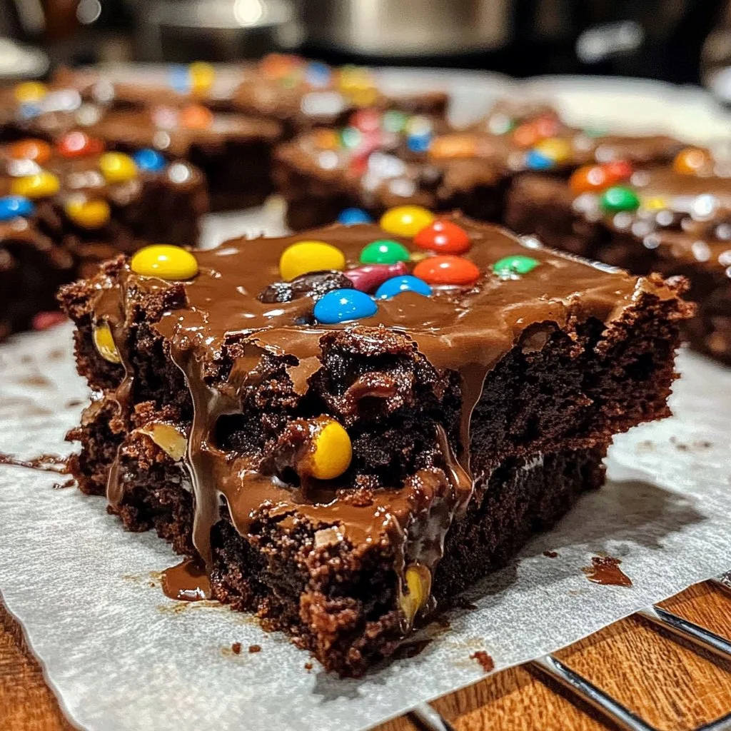 Ultimate Fudgy Brownies with Leftover Halloween Candy