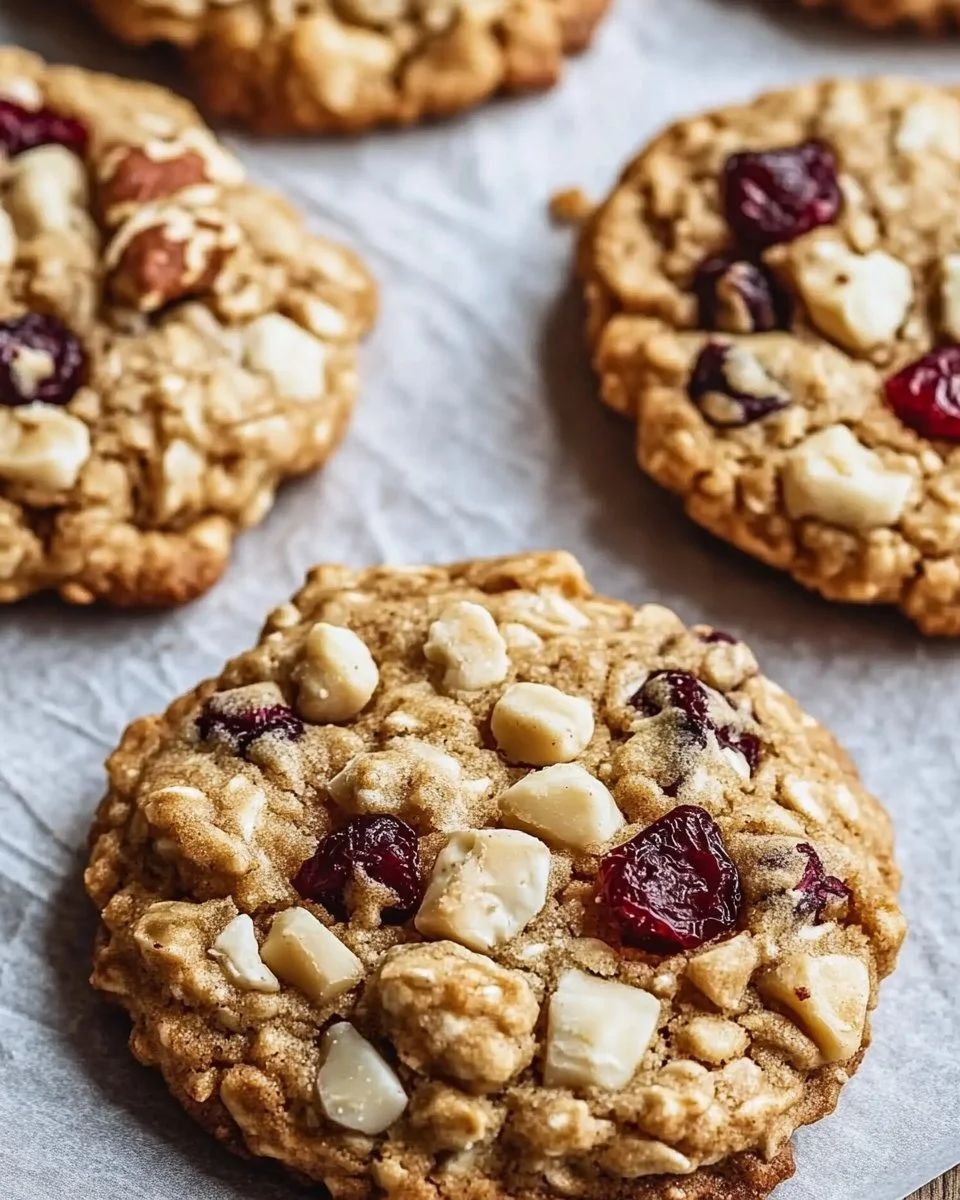 Bakery-Style Cranberry Walnut Oatmeal Cookies
