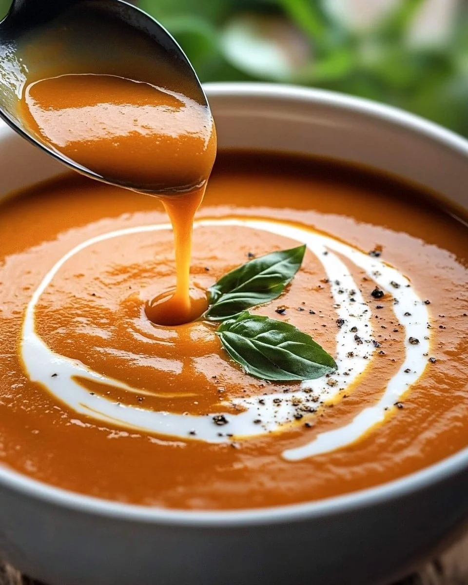 Creamy Roasted Red Pepper Gouda Soup