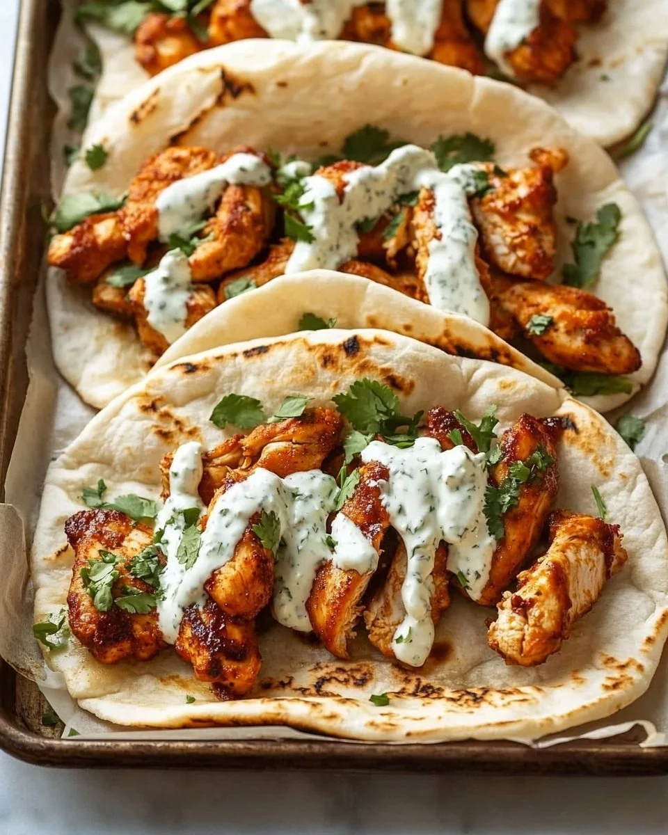 Sheet Pan Chicken Pitas with Herby Ranch