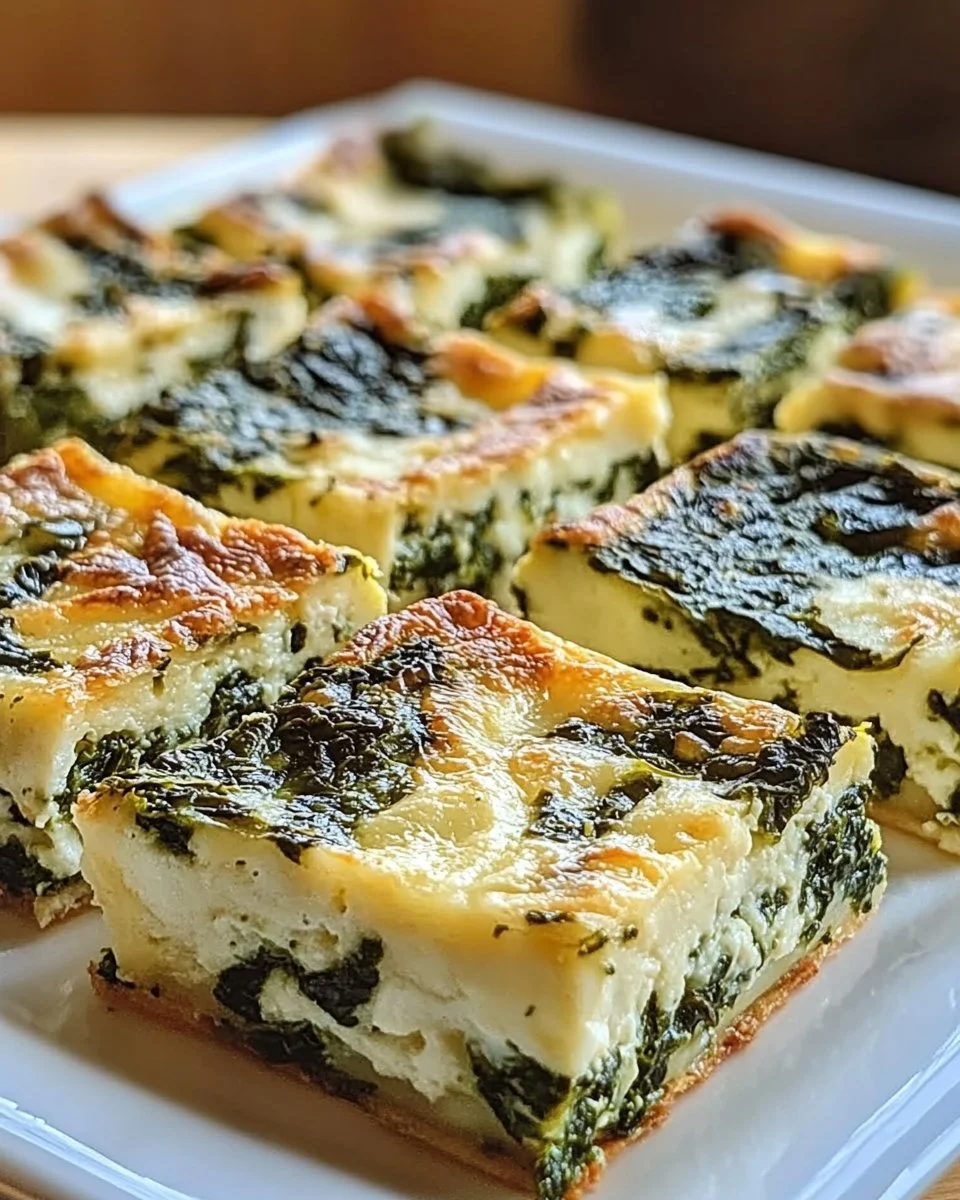Spinach and Cheese Squares