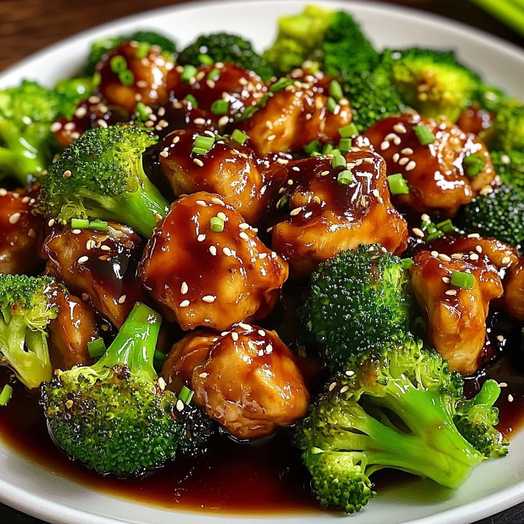 Bourbon Chicken with Broccoli