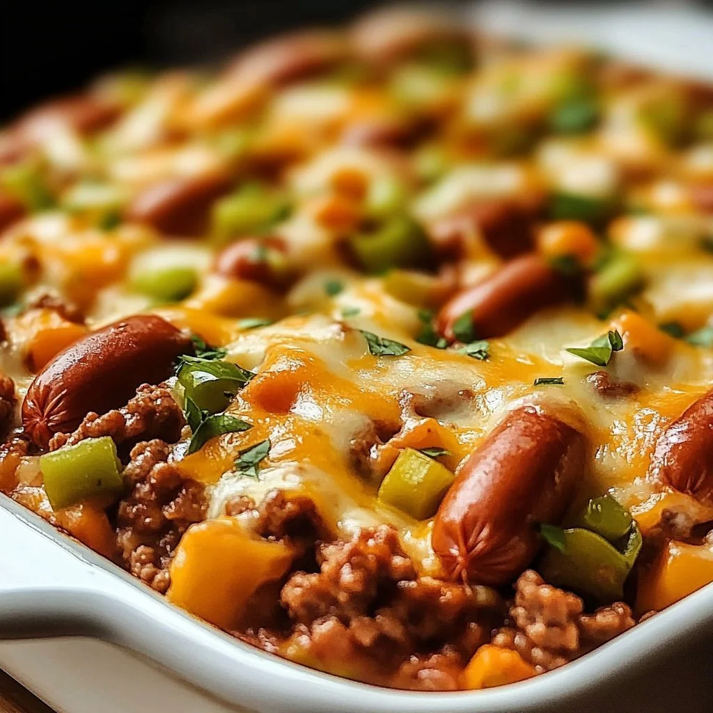 Chili Cheese Dog Casserole