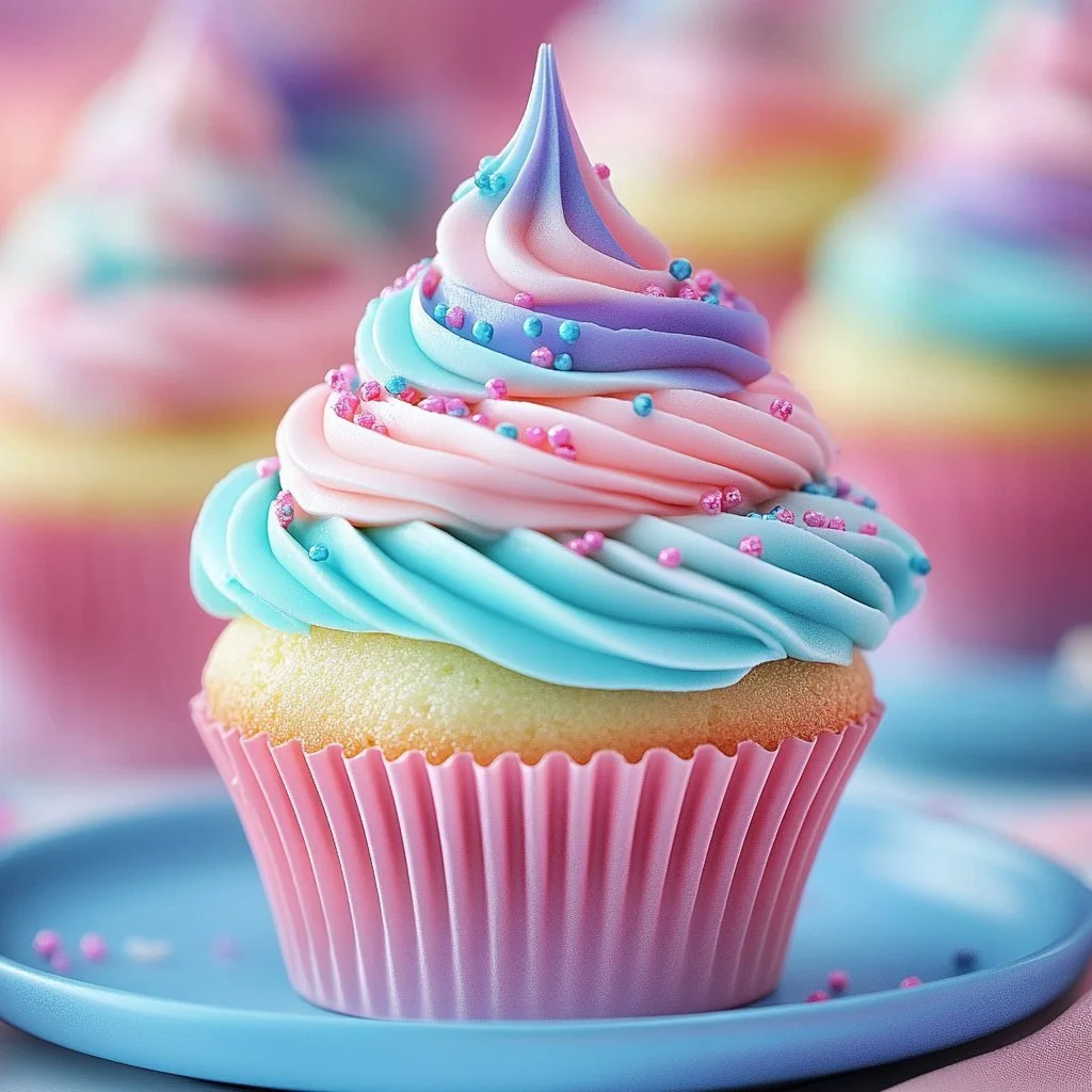 Cotton Candy Cupcakes