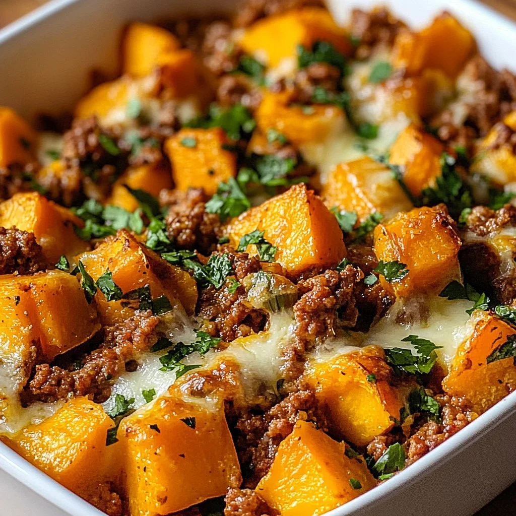 Ground Turkey and Sweet Potato Bake