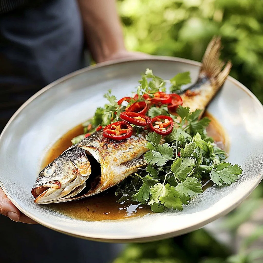 Soy Ginger Whole Roast Fish