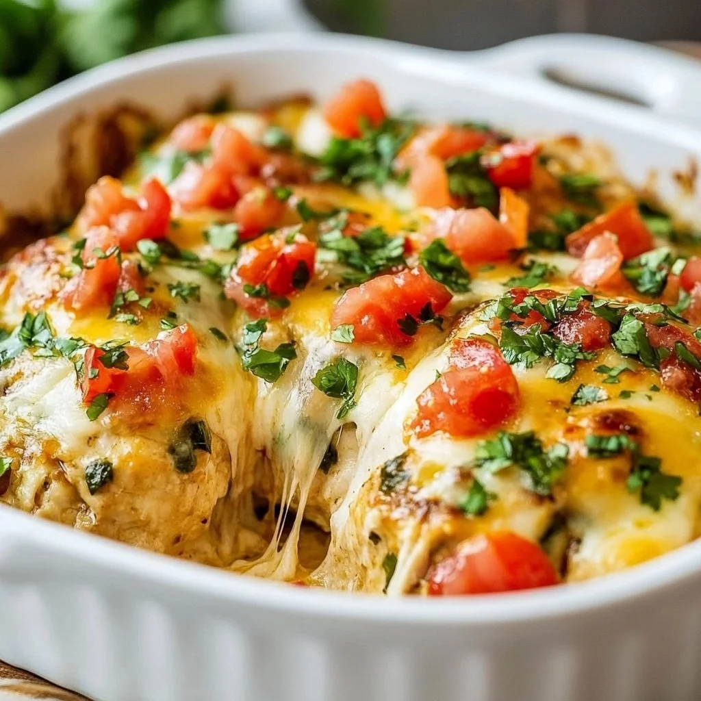 Cheesy Chicken Salsa Bake