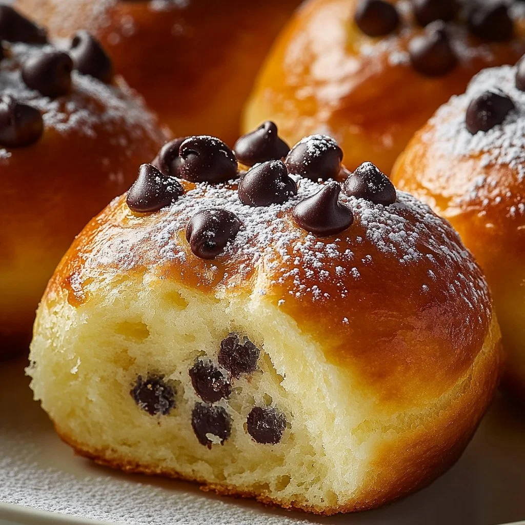 Chocolate Chip Vanilla Custard Brioches