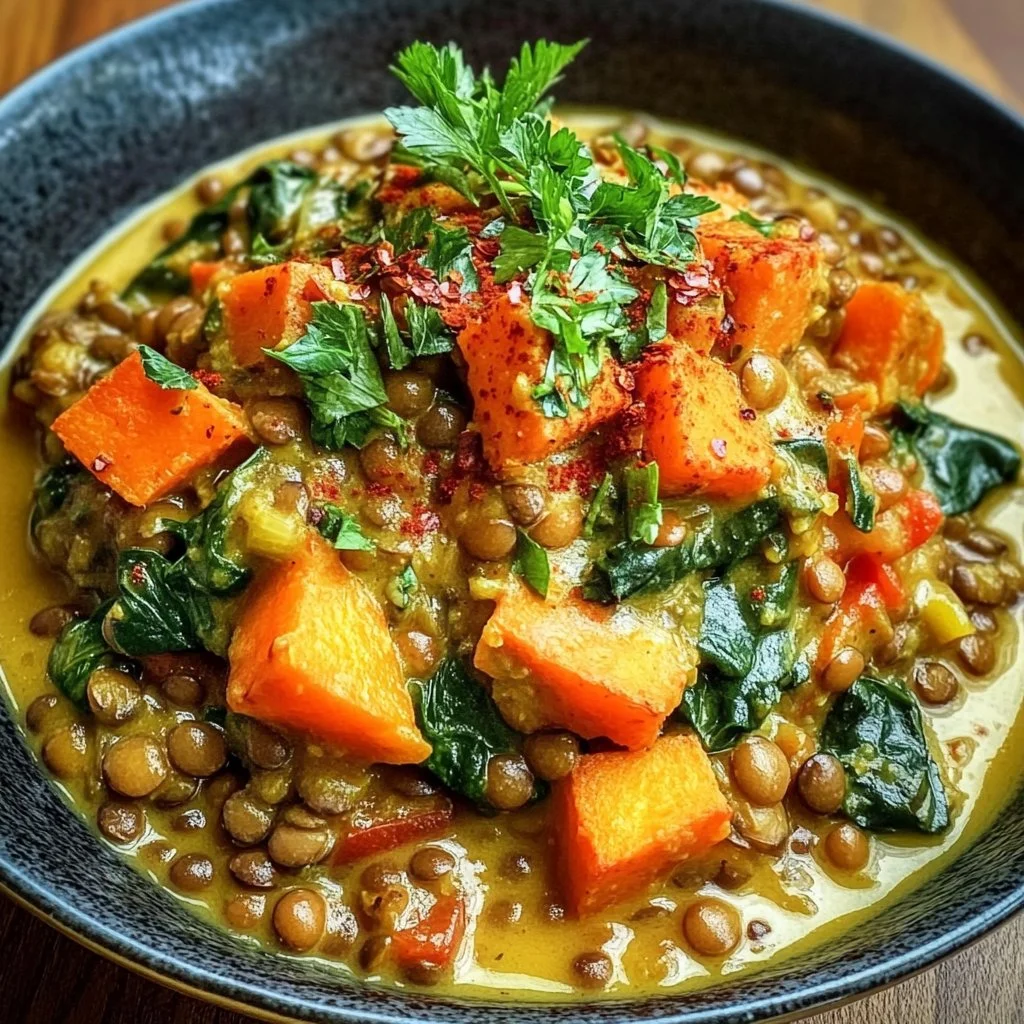 Creamy Comforting Crockpot Vegetable & Lentil Stew