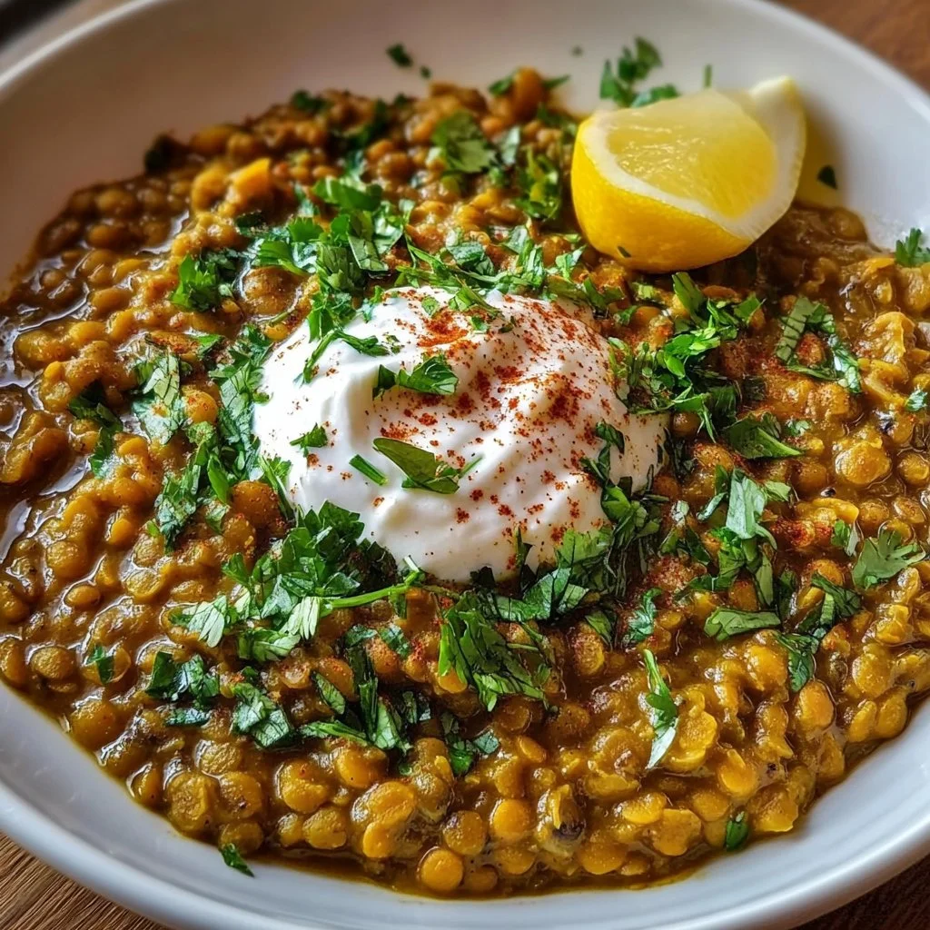 Creamy One-Pan Garlicky Lentil Rice