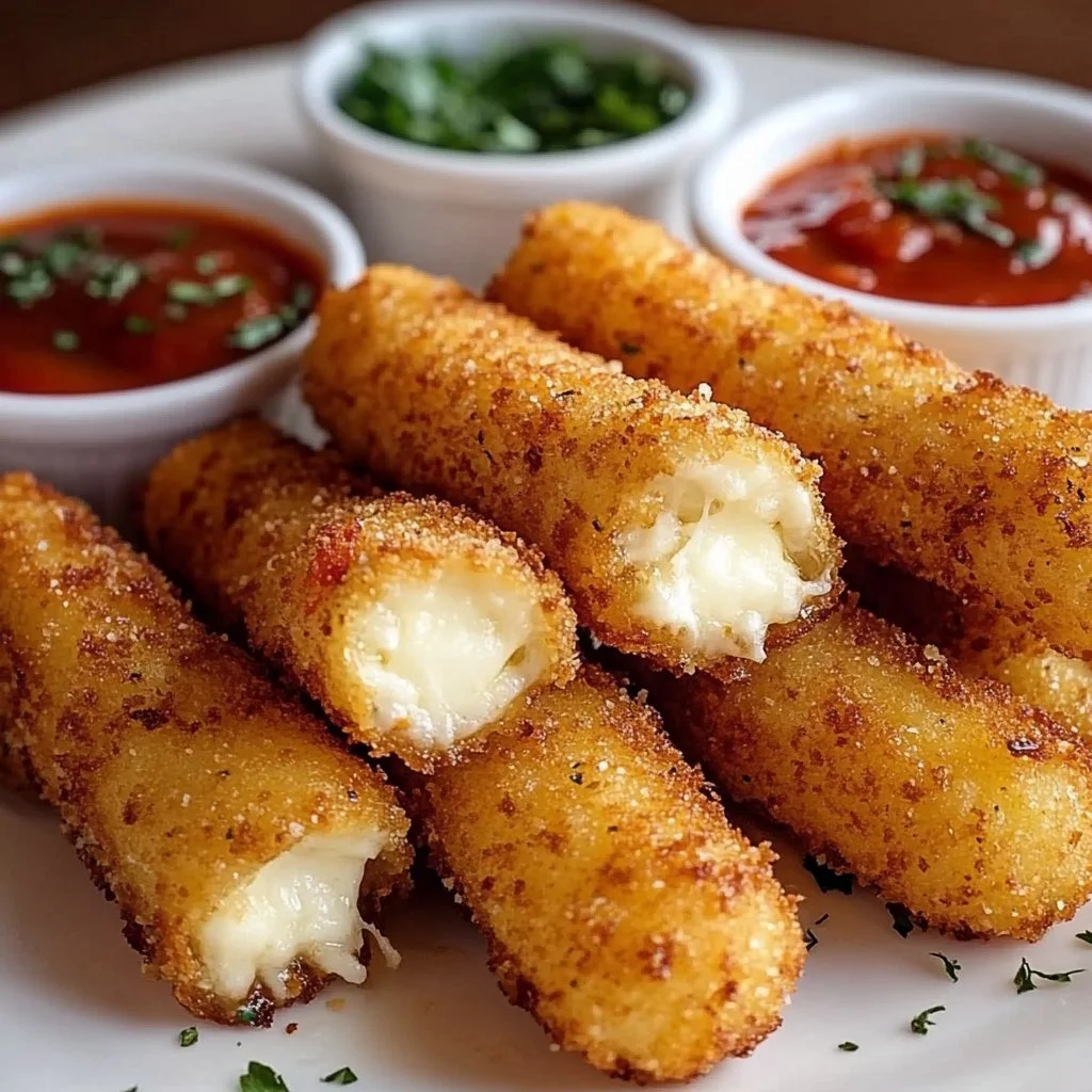 Crispy Homemade Mozzarella Sticks