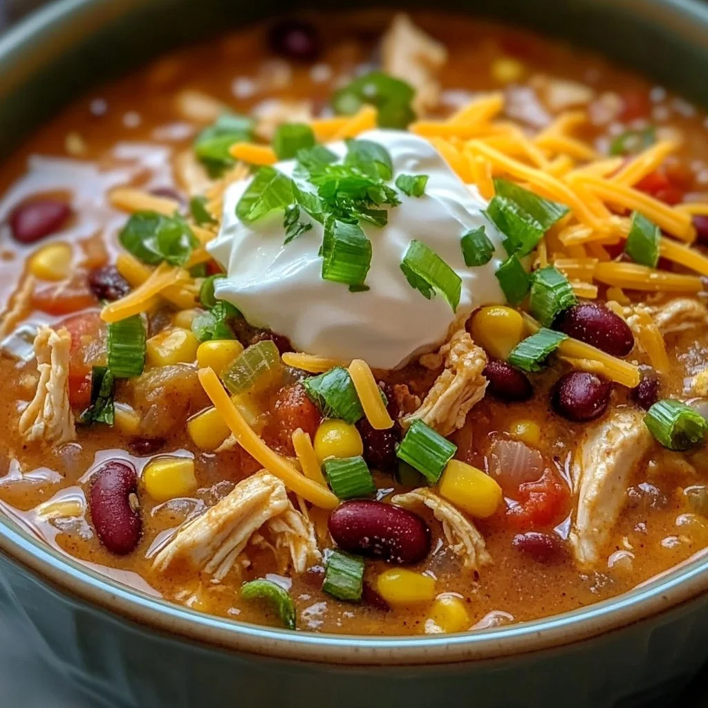 Crockpot Cream Cheese Chicken Chili