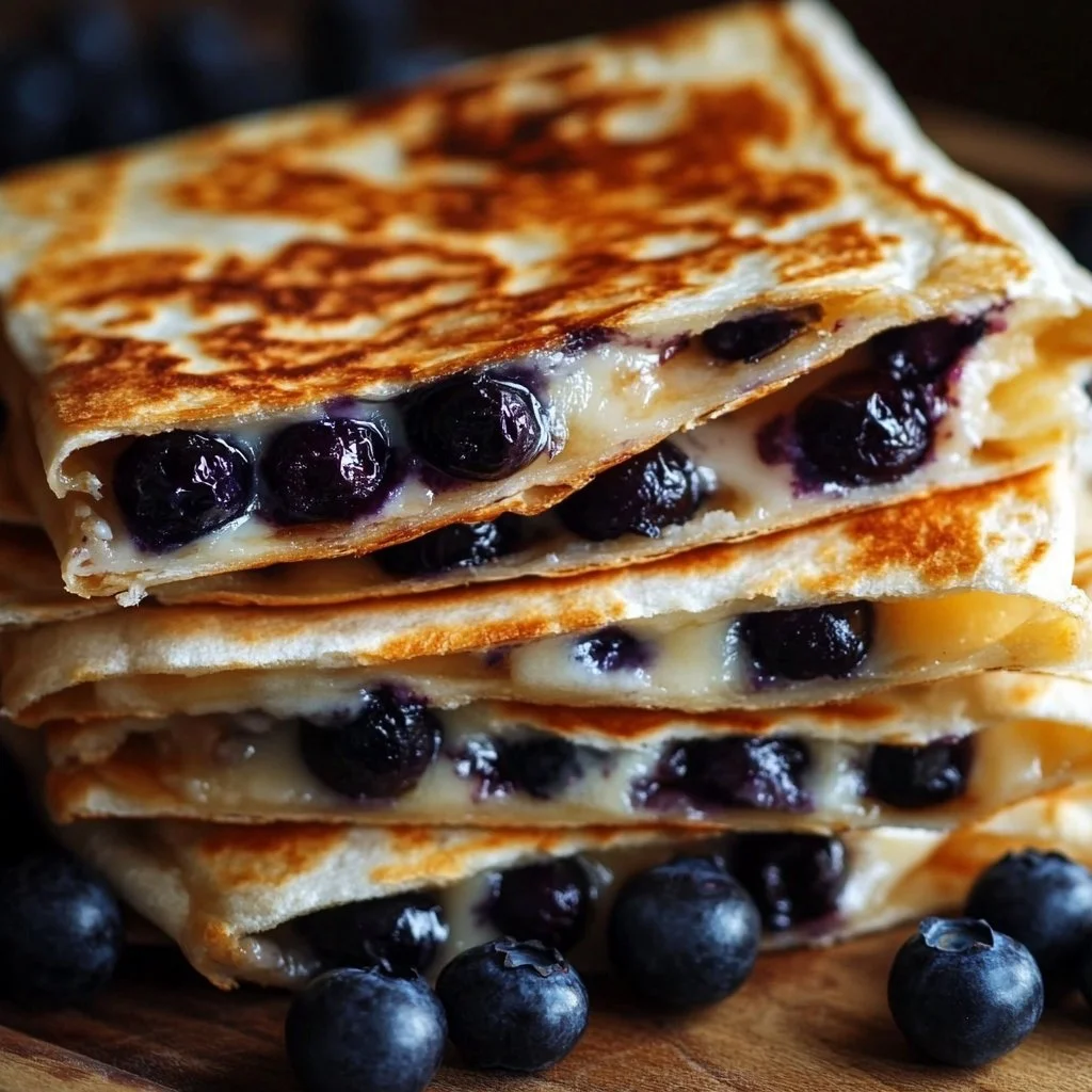 Easy Blueberry Breakfast Quesadilla