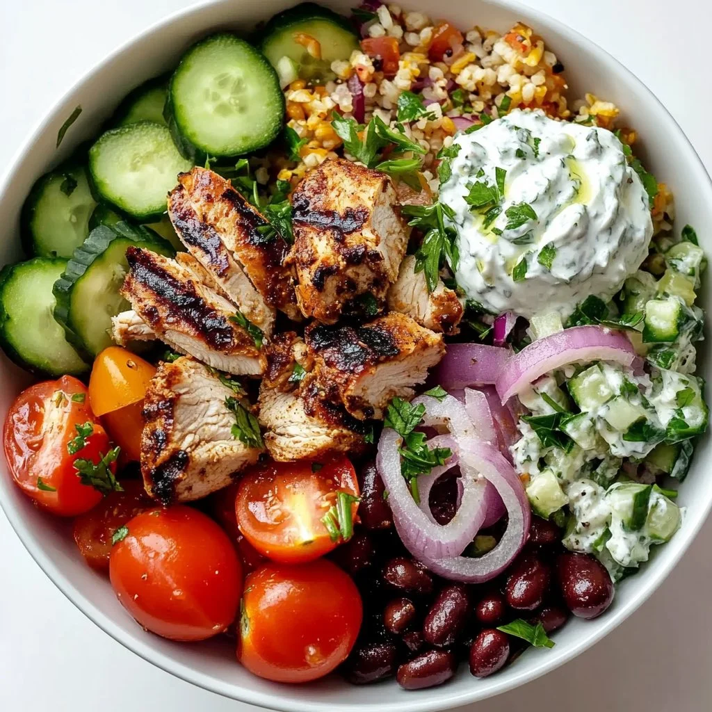 Greek Chicken Gyro Bowls