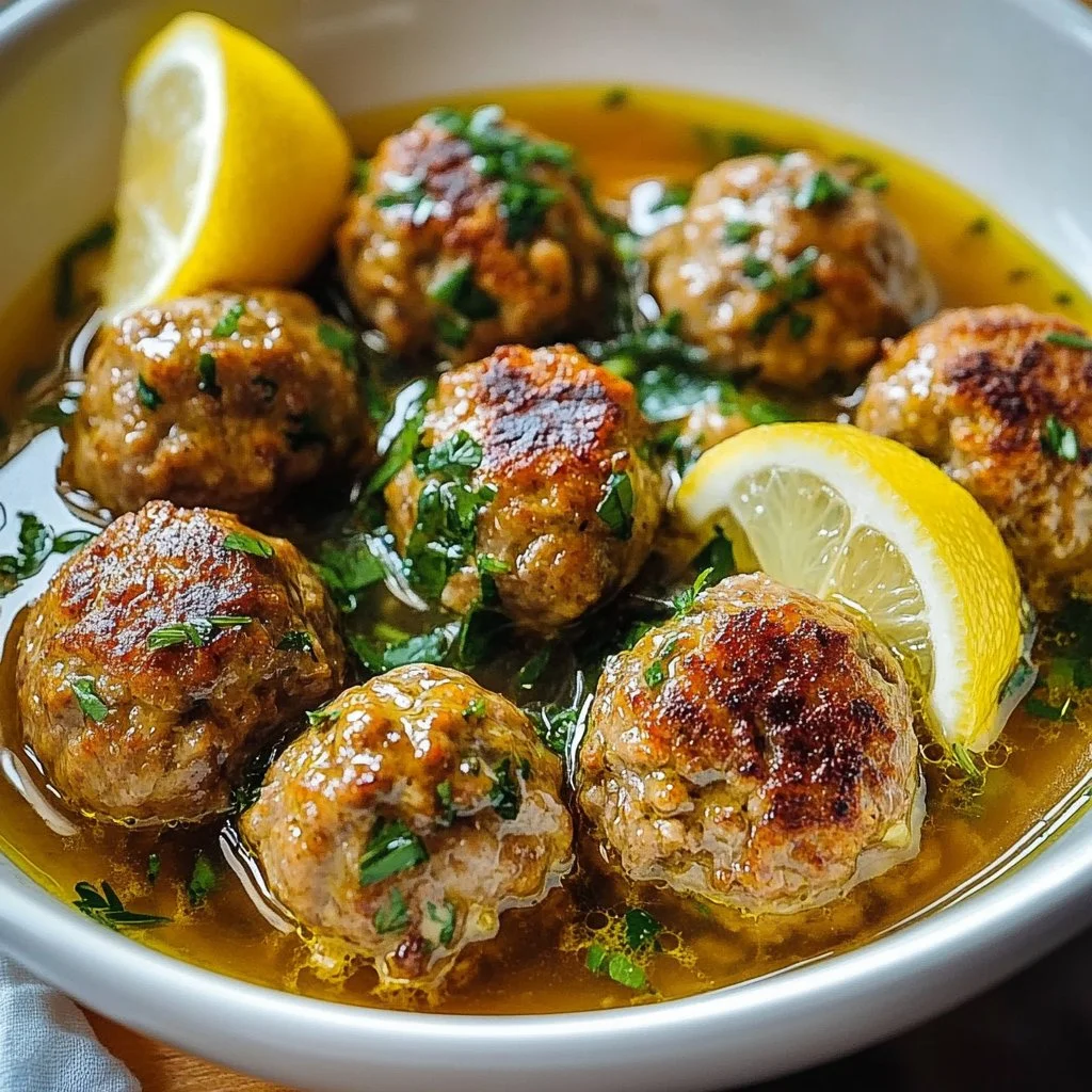 Greek Meatballs in Lemon Sauce