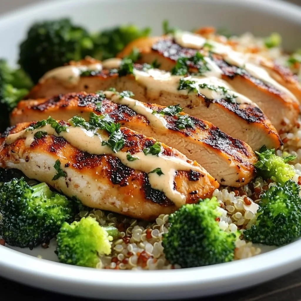Grilled Chicken Broccoli Bowls