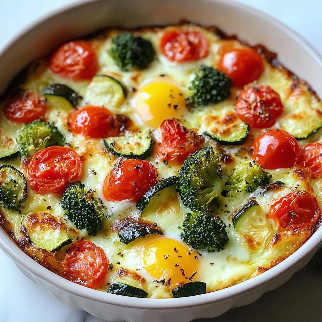 High-Protein Veggie Bake with Cottage Cheese