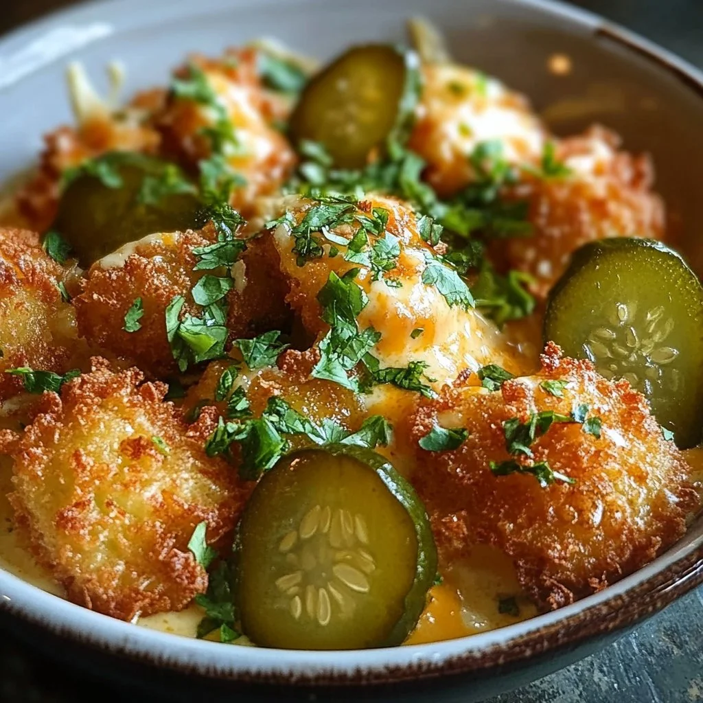 Hot And Cheesy Fried Pickle Dip