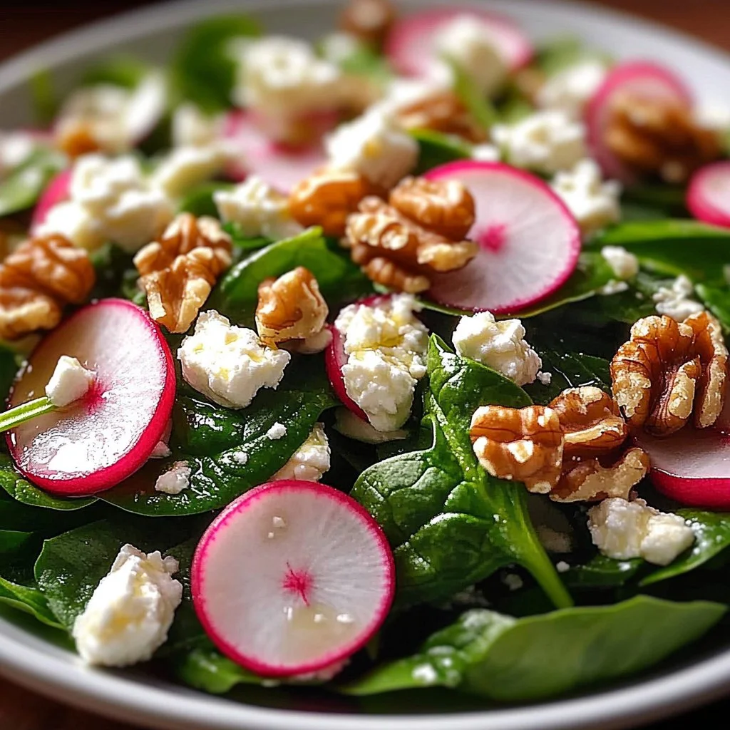 Lamb’s lettuce with walnuts and feta