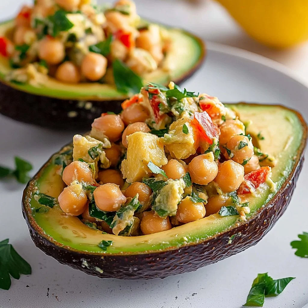 Mashed Chickpea Salad with Greek Yogurt