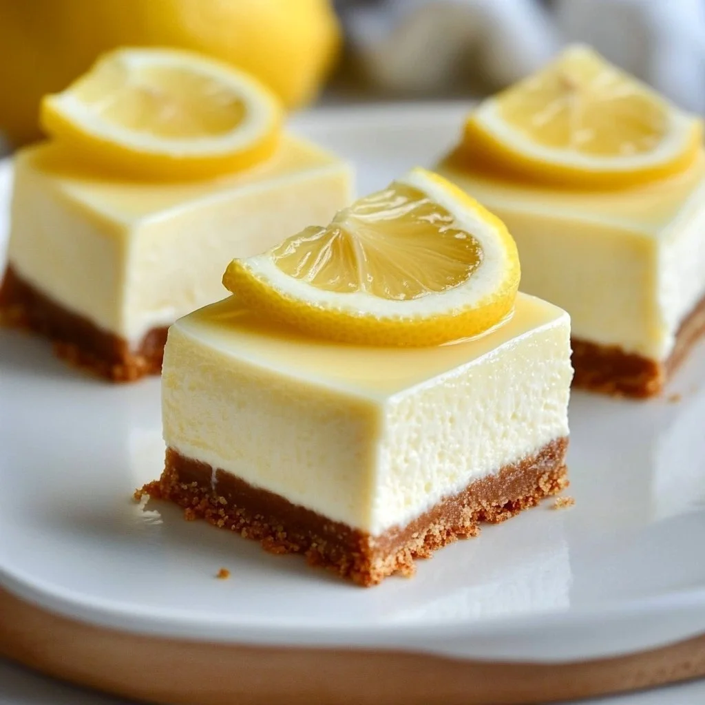 No-Bake Lemon Cheesecake Bars