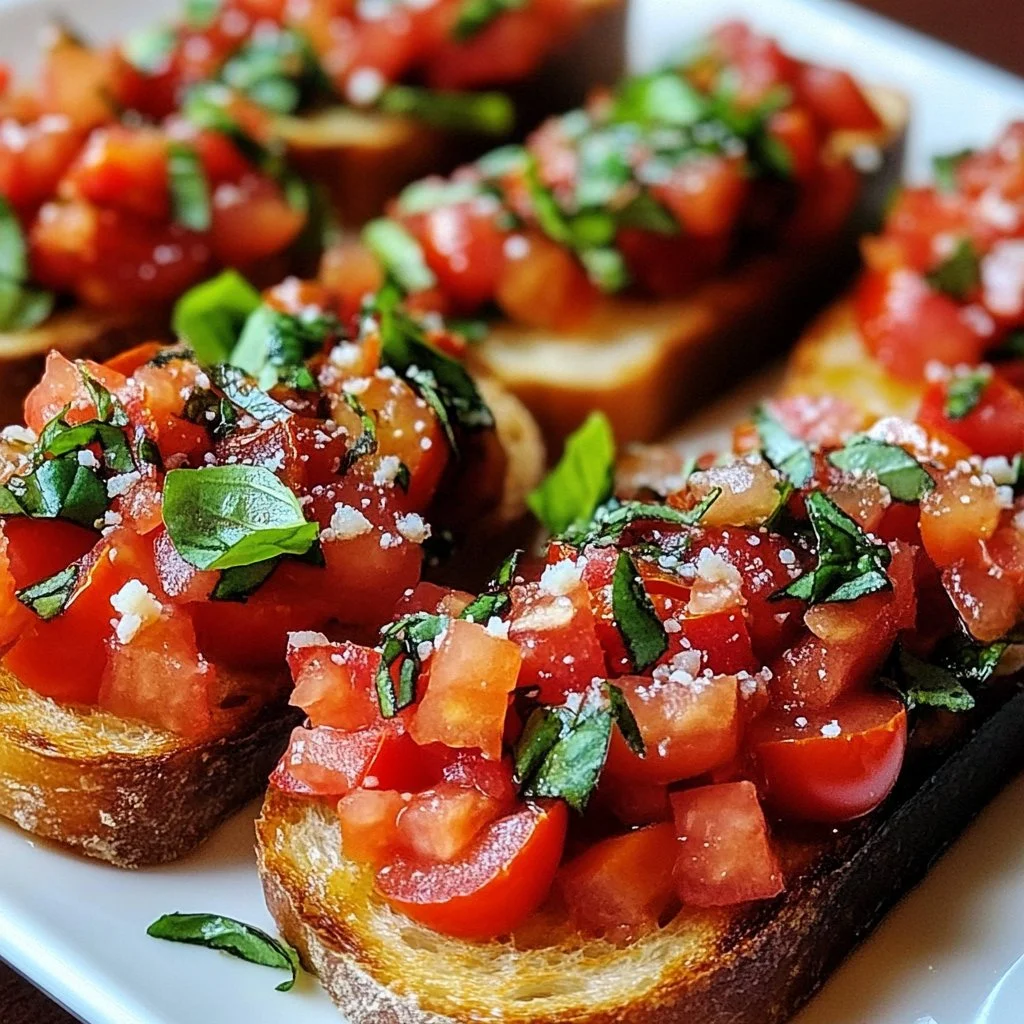 Savory Grilled Classic Bruschetta with Fresh Basil and Balsamic Glaze
