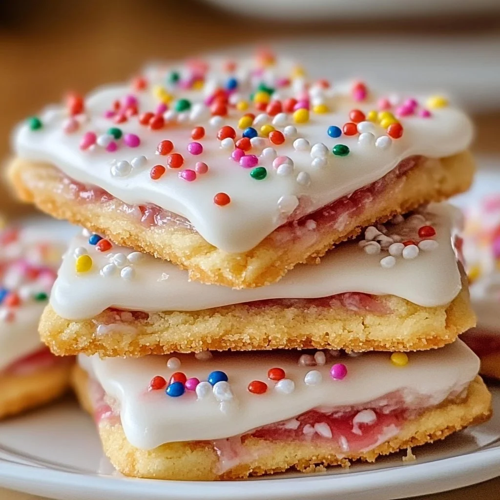 Strawberry Pop Tart Sugar Cookies