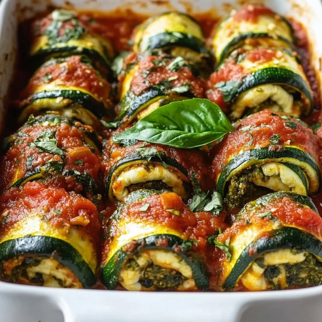 Vegan Zucchini Spinach Rollatini